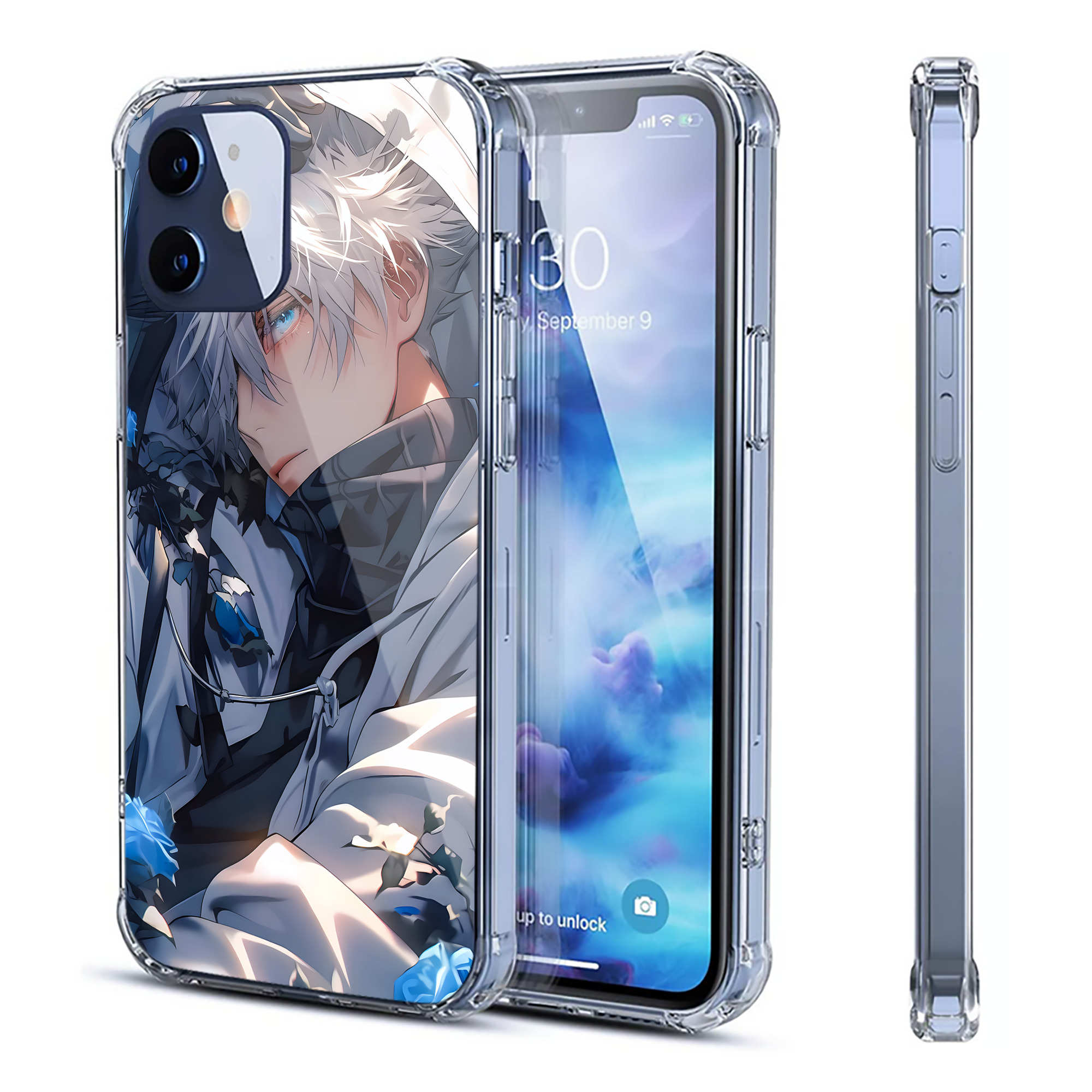 （画像用） 呪術廻戦 Jujutsu Kaisen 【iPhone 12シリーズ対応】透明スマホケース（クリアソフトケース）